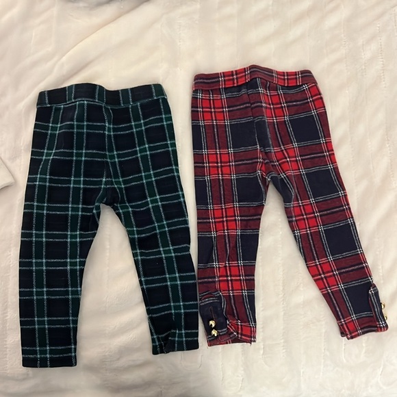 Janie and Jack Set of Holiday Plaid Pants 18-24 Months - Picture 2 of 4